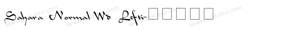 Sahara Normal Wd Lefti字体转换